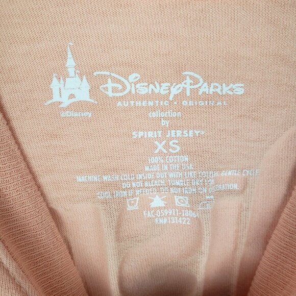 Disney Parks Walt Disney World Spirit Jersey Peach Gold Glitter Size XS - Picture 8 of 8